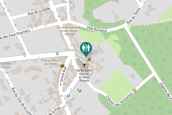 Map showing location of Place Saint-Gervais 101 Toilet