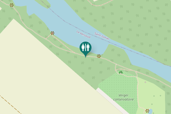 Map showing location of Voie verte des berges de l'Isère Toilet