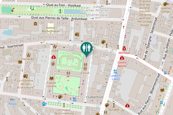 Map showing location of Rue du Canal - Vaartstraat 12 Toilet
