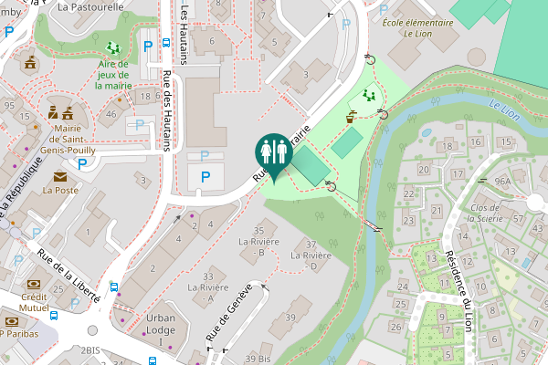 Map showing location of Rue de la Prairie 4 Toilet