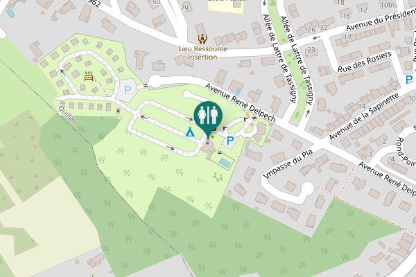 Map showing location of Avenue René Delpech 21 Toilet
