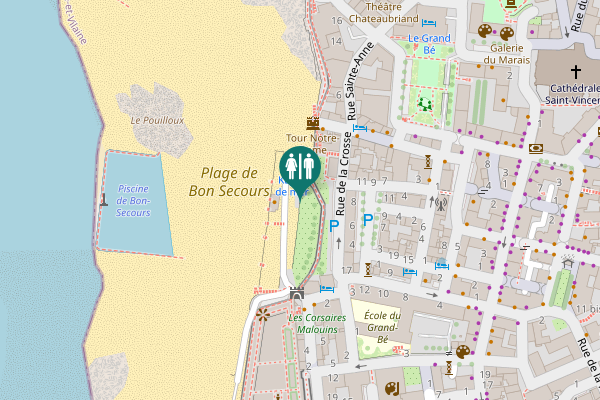 Map showing location of Montée Notre-Dame 3 Toilet
