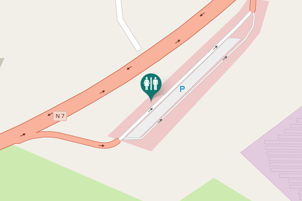 Map showing location of N 7 Toilet