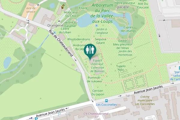 Map showing location of Rue de Chateaubriand 38 Toilet