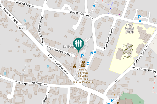 Map showing location of Impasse des Écoles Toilet