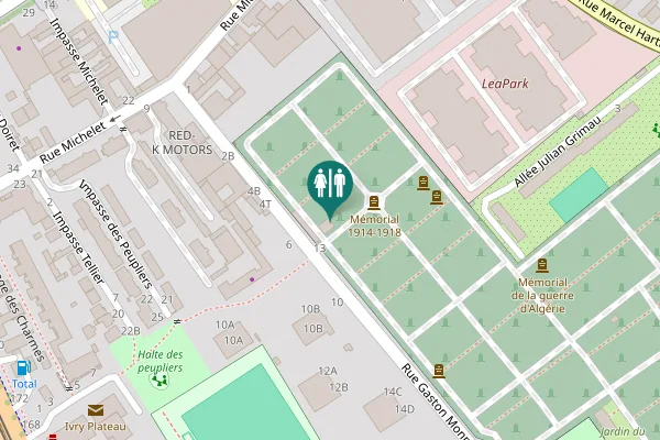 Map showing location of Toilettes
