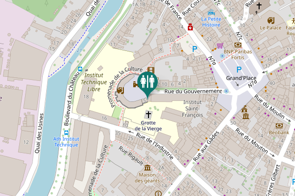 Map showing location of Rue du Gouvernement 5 Toilet