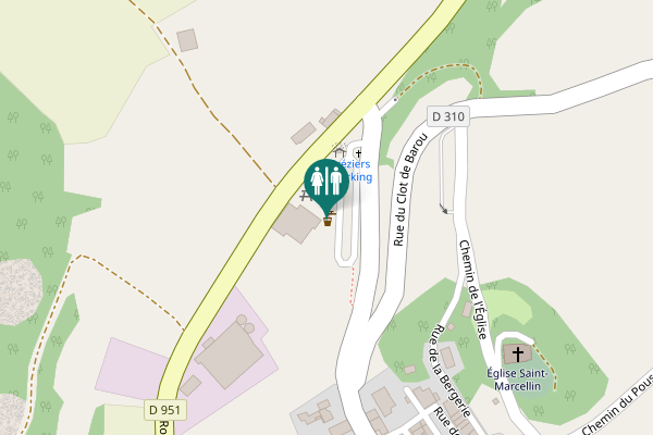 Map showing location of D 10 Toilet