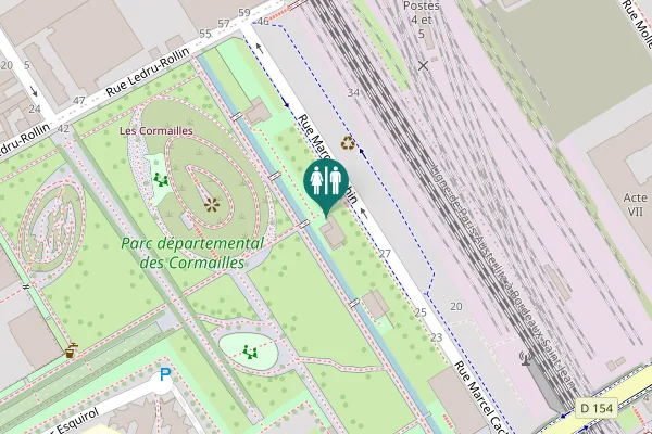 Map showing location of Rue Marcel Cachin 27 Toilet