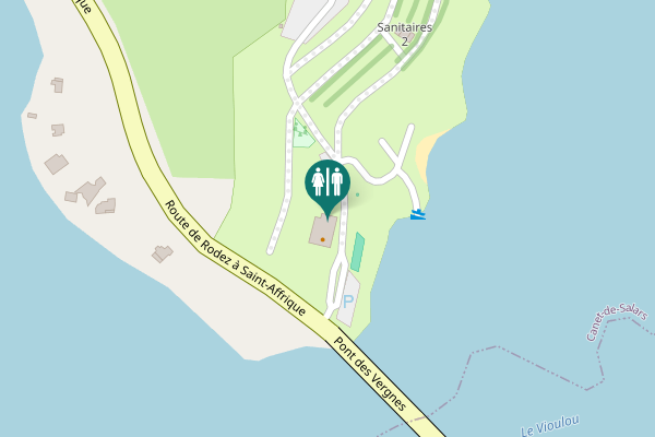Map showing location of Sanitaires 1
