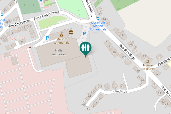 Map showing location of Place Communale Toilet