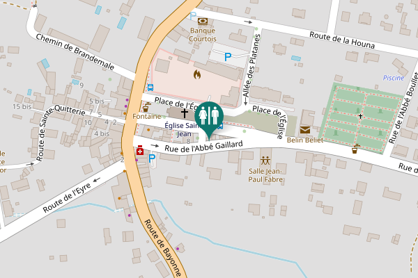 Map showing location of Rue de l'Abbé Gaillard 8 Toilet