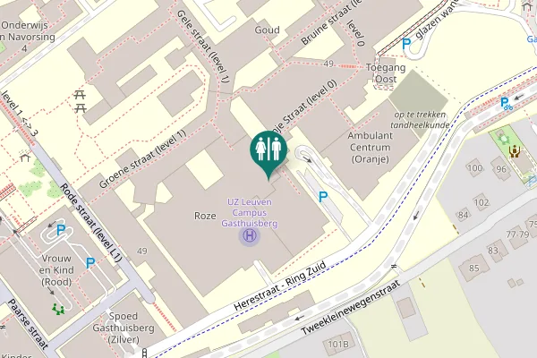 Map showing location of Herestraat - Ring Noord 49 Toilet