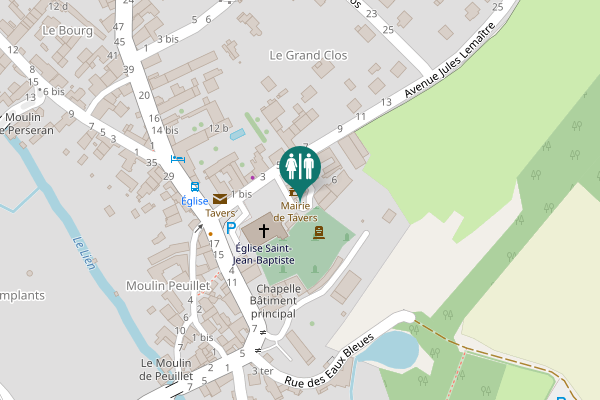 Map showing location of Avenue Jules Lemaître 8 Toilet