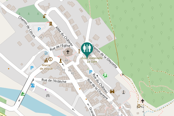 Map showing location of Rue du Château Toilet
