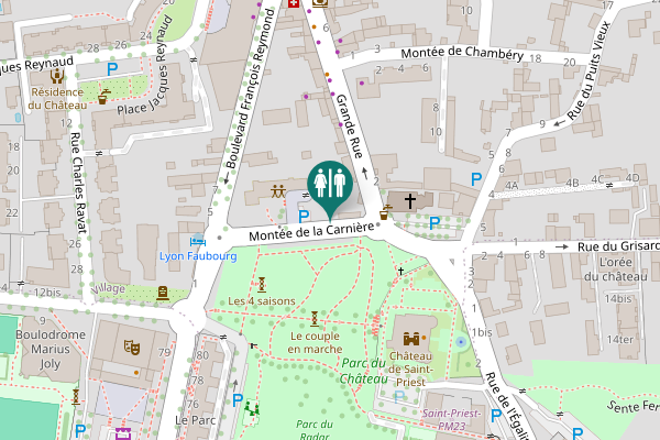 Map showing location of Montée de la Carnière 4 Toilet