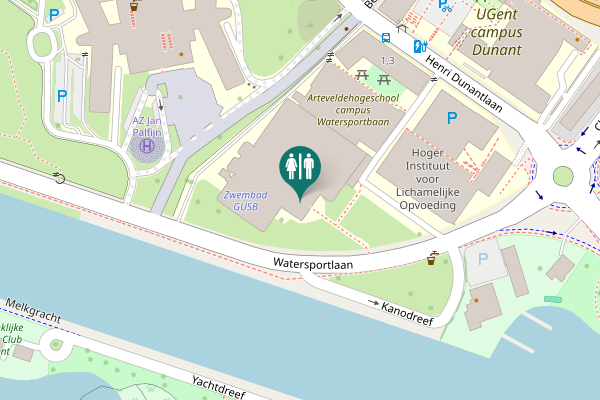 Map showing location of Watersportlaan 3 Toilet