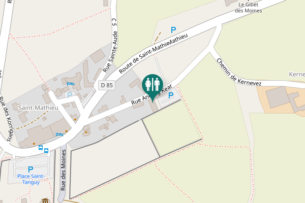 Map showing location of Rue Andreg Kear Toilet