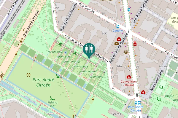 Map showing location of Rue de la Montagne de l'Espérou 25 Toilet