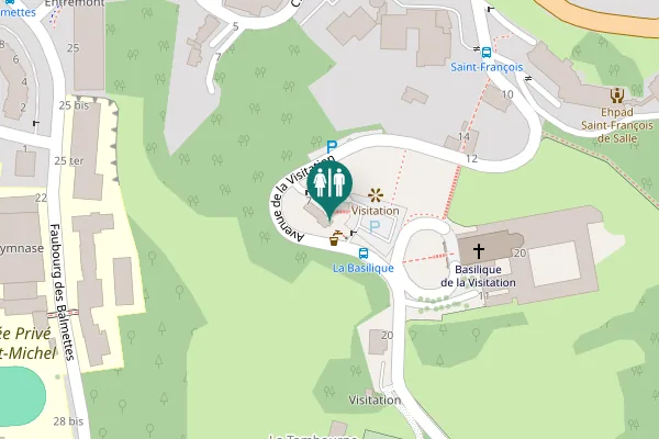 Map showing location of Avenue de la Visitation 7 Toilet
