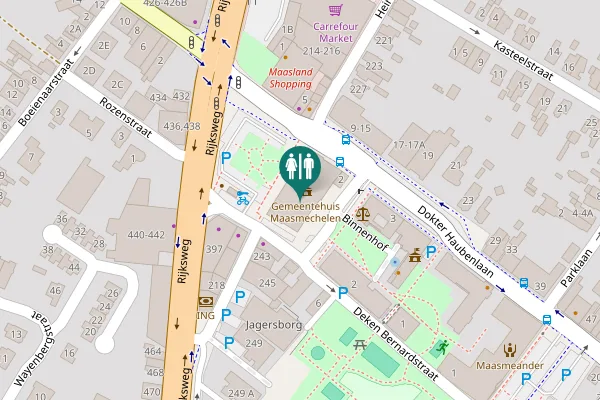 Map showing location of Gemeentehuis Maasmechelen