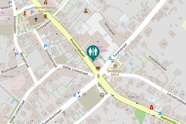 Map showing location of Provinciebaan 2 Toilet