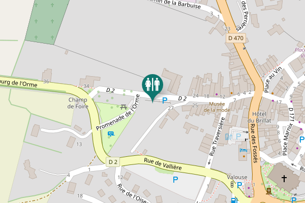 Map showing location of Rue du Faubourg de l'Orme 32 Toilet