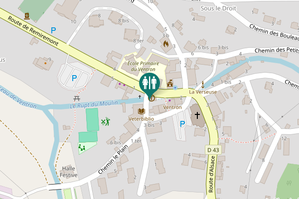 Map showing location of Chemin le Plain 2 Toilet