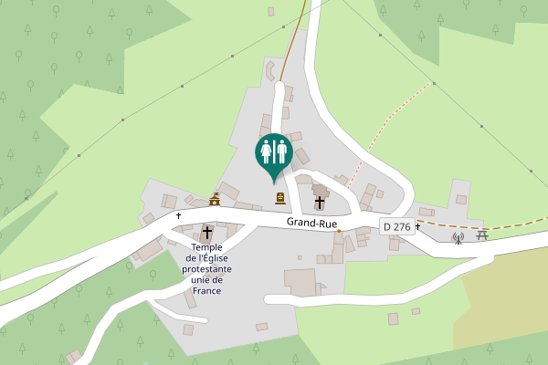 Map showing location of Saint-Jeure-d'Andaure Toilet