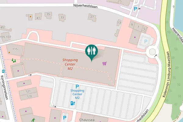 Map showing location of Koninginnelaan 115;115C;115M Toilet