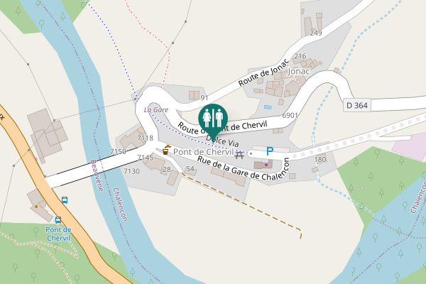 Map showing location of Dolce Via Toilet