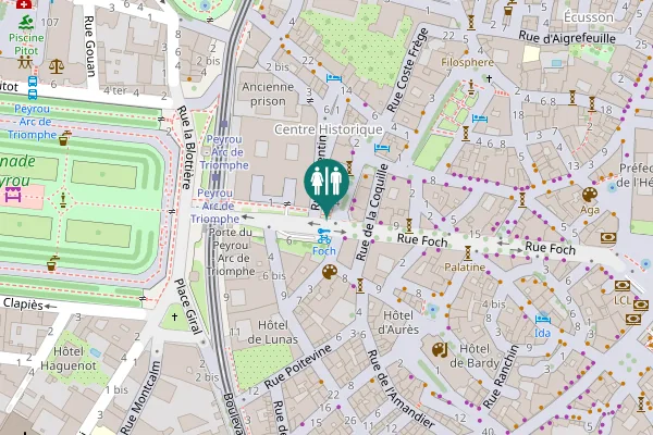 Map showing location of Rue Foch 3 Toilet