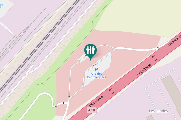 Map showing location of L'Aquitaine Toilet
