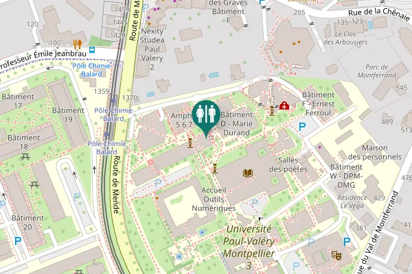 Map showing location of Route de Mende 1424 Toilet