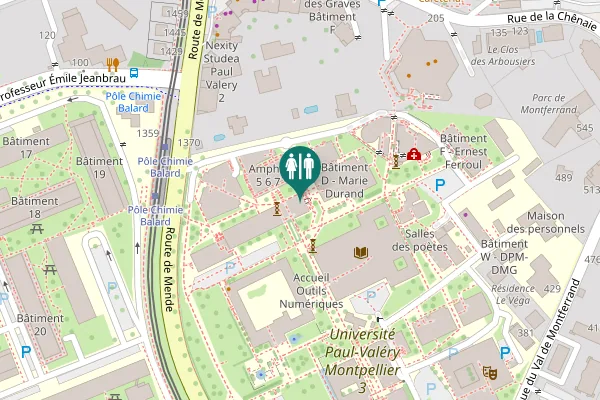 Map showing location of Route de Mende 1424 Toilet