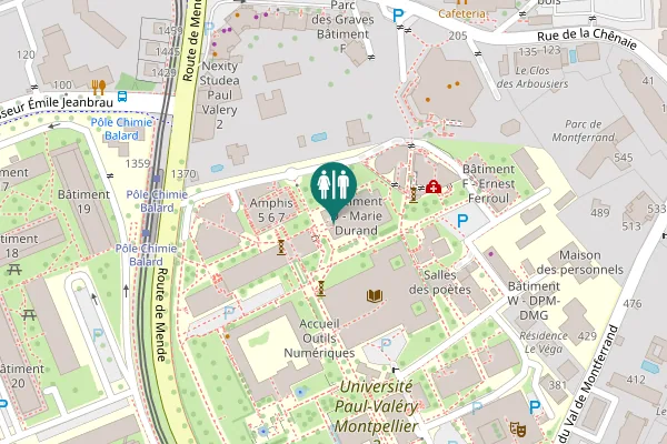 Map showing location of Route de Mende 1424 Toilet