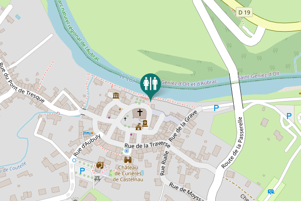 Map showing location of Sainte-Eulalie-d'Olt Toilet