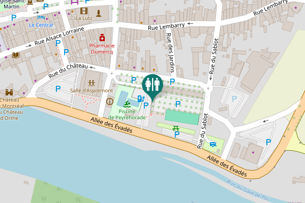 Map showing location of Rue du Château 281 Toilet