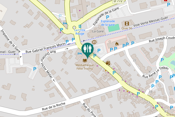 Map showing location of Rue Saint-Thomas 7 Toilet