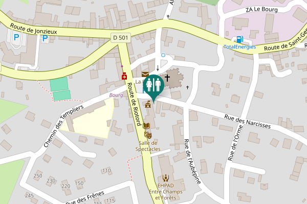 Map showing location of Place Marcellin Champagnat 5 Toilet