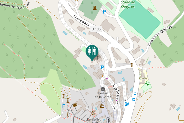 Map showing location of Place de l'Église 36 Toilet