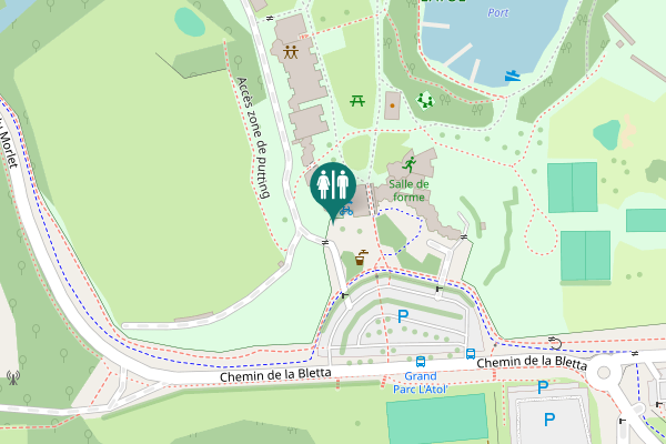 Map showing location of Toilettes automatiques