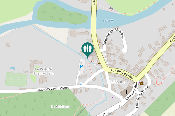 Map showing location of Place du Capitaine Duvigneau Toilet