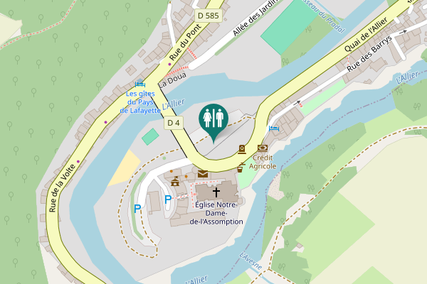 Map showing location of D 4 Toilet
