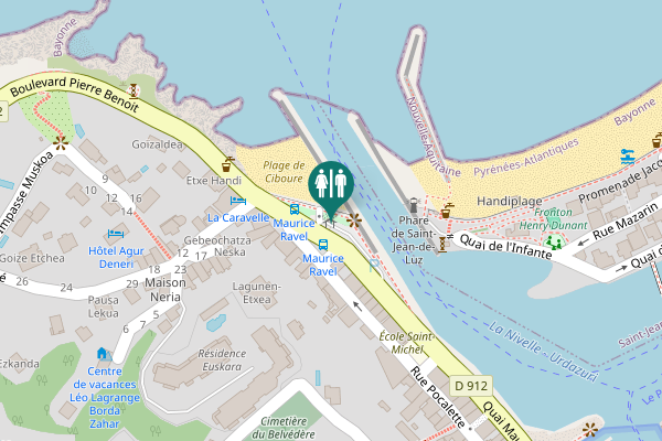 Map showing location of Quai Maurice Ravel Toilet