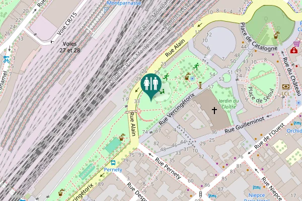 Map showing location of Rue Alain 29 Toilet