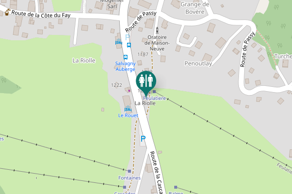 Map showing location of Route de la Cascade du Rouget 1267 Toilet