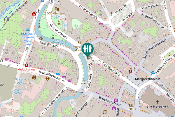 Map showing location of Dirk Boutslaan 40 Toilet