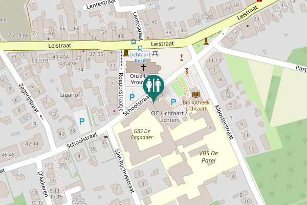 Map showing location of Schoolstraat 31 Toilet