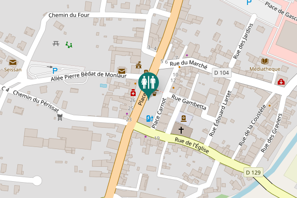 Map showing location of Place Carnot 28 Toilet